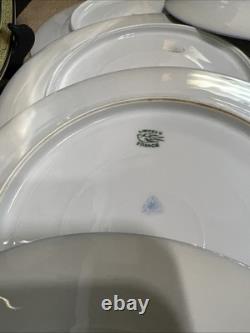 10Theodore Haviland Limoges cobalt blue and gold plated dinner plates Perfect10
