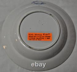 10 BLUE TRANSFERWARE DINNER PLATE HUDSON CITY Charles Meigh 1835