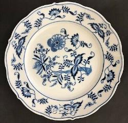 10 Blue Danube Japan Dinner Plates Vintage Blue Onion Scalloped Edge Set 10 1/4