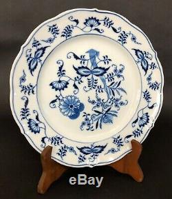 10 Blue Danube Japan Dinner Plates Vintage Blue Onion Scalloped Edge Set 10 1/4