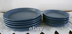(10) Dansk Lindestone Sky Blue Dinner & Salad Plates