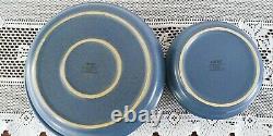 (10) Dansk Lindestone Sky Blue Dinner & Salad Plates