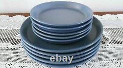 (10) Dansk Lindestone Sky Blue Dinner & Salad Plates