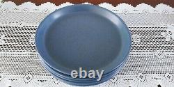 (10) Dansk Lindestone Sky Blue Dinner & Salad Plates