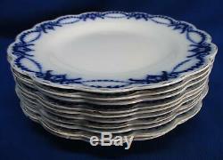 10 Flow Blue 9.25dia Plates In Sterling Pattern By Johnson Bros