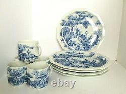 10 PC Set Rosenthal Studio Line SERENADE GERMANY Blue White Dinner Plate TeaCup