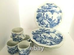 10 PC Set Rosenthal Studio Line SERENADE GERMANY Blue White Dinner Plate TeaCup