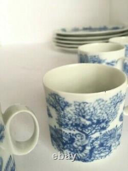 10 PC Set Rosenthal Studio Line SERENADE GERMANY Blue White Dinner Plate TeaCup