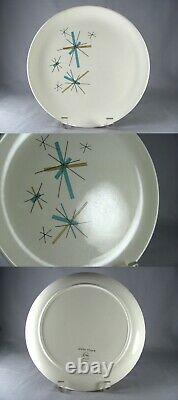 10 Salem North Star Northstar Atomic Starburst Turquoise Dinner Plates-Set of 6