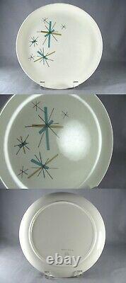 10 Salem North Star Northstar Atomic Starburst Turquoise Dinner Plates-Set of 6