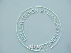 10 Vtg Heller Design Massimo Vignelli MCM Teal Blue Dinner Plates Melmac 10
