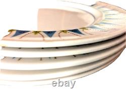 10 pc Mikasa Mediterrania Genie Blue Green 5 Salad Plates 5 Dinner Plates