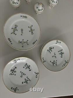 11 18th Century French Empire Porcelain Cornflower Sprig