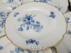 11+ Antique KPM Berlin Porcelain China Elegant Hand Painted Blue White Plate Set