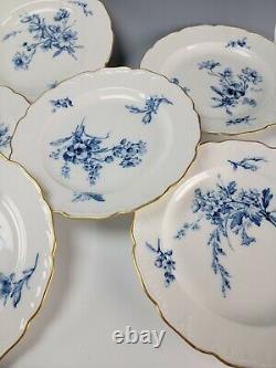 11+ Antique KPM Berlin Porcelain China Elegant Hand Painted Blue White Plate Set
