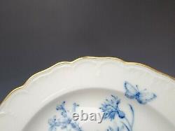 11+ Antique KPM Berlin Porcelain China Elegant Hand Painted Blue White Plate Set