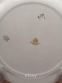 11 Pieces Antique Wedgwood England 9130 Cobalt Blue Gold Rim Filigree Plates