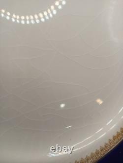 11 Pieces Antique Wedgwood England 9130 Cobalt Blue Gold Rim Filigree Plates