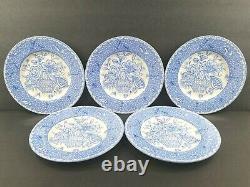 11 Royal Stafford Earthenware English Toile Dinner Salad Plate Set Blue Floral