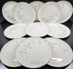 11 Taylor Smith Taylor Blue Lace Dinner Plates Set Vintage Floral Dishes MCM Lot