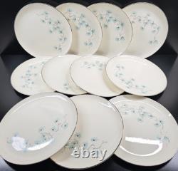 11 Taylor Smith Taylor Blue Lace Dinner Plates Set Vintage Floral Dishes MCM Lot