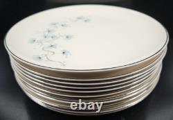 11 Taylor Smith Taylor Blue Lace Dinner Plates Set Vintage Floral Dishes MCM Lot