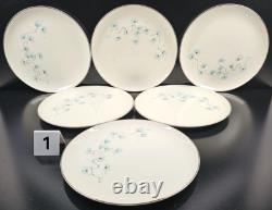 11 Taylor Smith Taylor Blue Lace Dinner Plates Set Vintage Floral Dishes MCM Lot