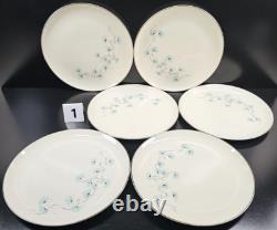 11 Taylor Smith Taylor Blue Lace Dinner Plates Set Vintage Floral Dishes MCM Lot