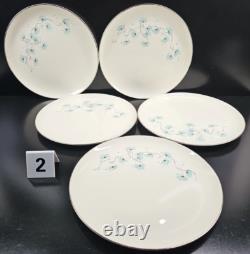 11 Taylor Smith Taylor Blue Lace Dinner Plates Set Vintage Floral Dishes MCM Lot