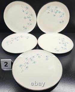 11 Taylor Smith Taylor Blue Lace Dinner Plates Set Vintage Floral Dishes MCM Lot