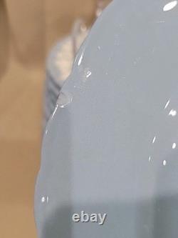 (11) Wedgwood England Embossed Queensware 10 1/4 Dinner Plates Blue Shell Edge