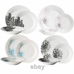 12/24 Piece Avie Dinner Set Porcelain Tableware Crockery Plate Bowl Service