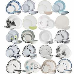 12 24 Piece Dinner Set Dining Crockery Tableware Service Round Plates Bowls Mugs