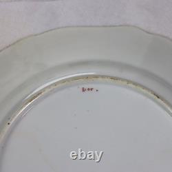 12 Antique English Cobalt Blue & Gilt Porcelain Plates C1900