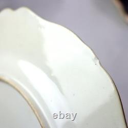 12 Antique English Cobalt Blue & Gilt Porcelain Plates C1900