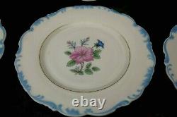 12 Lenox Dinner Plates Blue/Cream & Gold Scalloped Edge Porcelain 1881/P360F