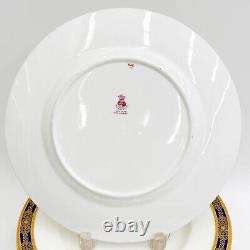 12 Minton England for Tiffany & Co Porcelain Dinner Plates Cobalt Blue 1930