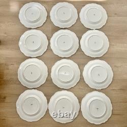 12 Pcs Spode Lancaster Cobalt Blue R9665 Dinner Plates 10 3/4, Vintage Mint