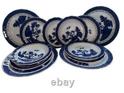 12 Piece Royal Doulton REAL OLD WILLOW Dinner-Salad -Bread/butter BowlsBeautiful
