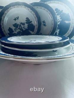 12 Piece Royal Doulton REAL OLD WILLOW Dinner-Salad -Bread/butter BowlsBeautiful