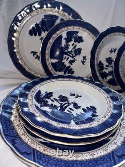 12 Piece Royal Doulton REAL OLD WILLOW Dinner-Salad -Bread/butter BowlsBeautiful