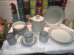 12 Pieces Dansk Denmark Blue Mist Coffee Pot Dinner Plates bowls etc N Refsgaard