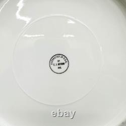 12 Porcelain Blue Dinner Plates EJ Grimm Florals Mid Century
