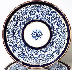 12 Royal Worcester Blue Lily 9624 Floral Dinner Cabinet Plate Plates