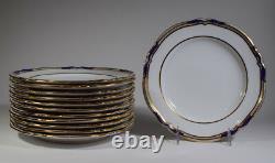 12 Spode Chancellor Blue Cobalt China Dessert Plates