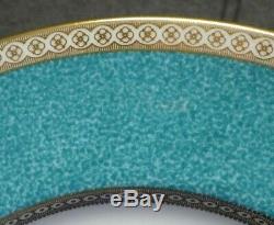 12 Wedgwood Ulander Powder Turquoise W1507 Service Plates Dinner 10 3/4 JW