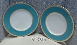 12 Wedgwood Ulander Powder Turquoise W1507 Service Plates Dinner 10 3/4 JW