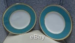 12 Wedgwood Ulander Powder Turquoise W1507 Service Plates Dinner 10 3/4 JW