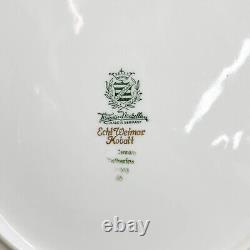 12 Weimar Echt Kobalt German Porcelain Dinner Plates Katharina 20003 Blue c 1940