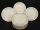 12pc Lamberton Ivory China EMPIRE Blue & Gold Laurel 10.5 Dinner Plates, USA